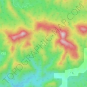 Topografische Karte 竹瓦, Höhe, Relief