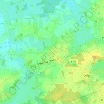 Topografische Karte Langenfelde, Höhe, Relief