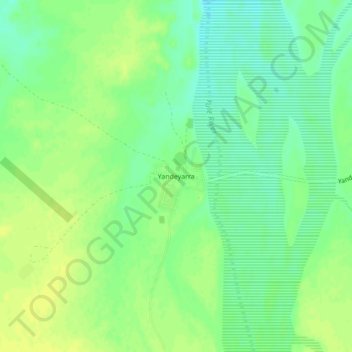 Topografische Karte Yandeyarra, Höhe, Relief