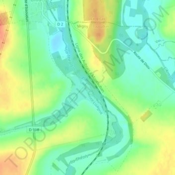 Topografische Karte L'Île de Ré, Höhe, Relief