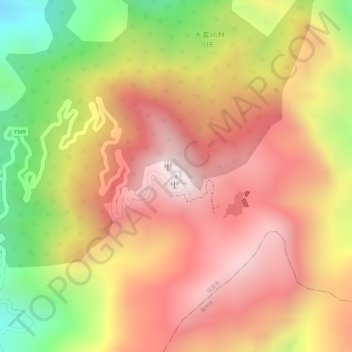 Topografische Karte 大田顶, Höhe, Relief