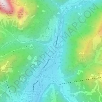 Topografische Karte Pera, Höhe, Relief