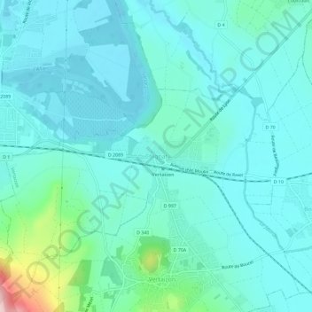 Topografische Karte Chignat, Höhe, Relief