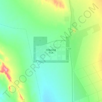 Topografische Karte 阿格达拉镇, Höhe, Relief