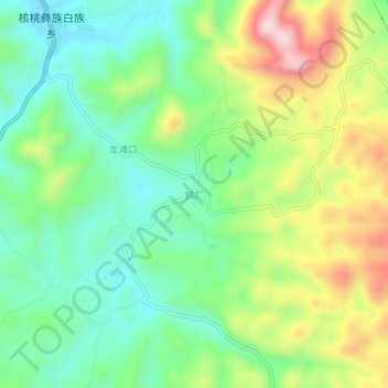 Topografische Karte 锅厂, Höhe, Relief