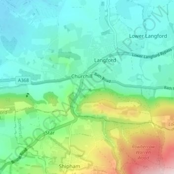 Topografische Karte Dinghurst, Höhe, Relief