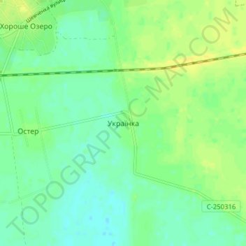 Topografische Karte Украинка, Höhe, Relief