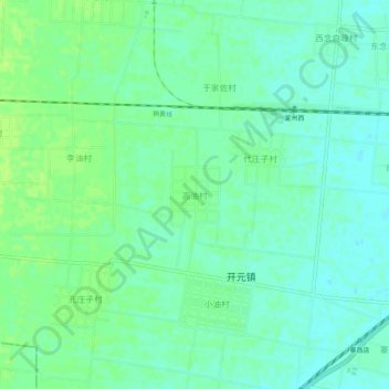 Topografische Karte 高油村, Höhe, Relief