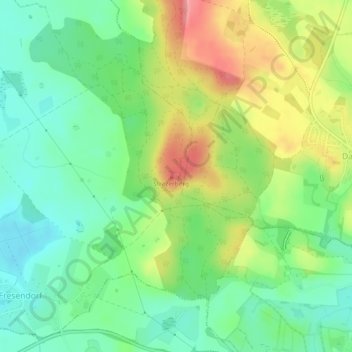Topografische Karte Strezerberg, Höhe, Relief