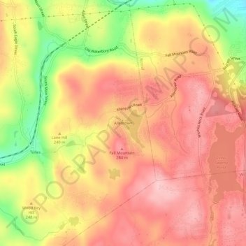 Topografische Karte Allentown, Höhe, Relief