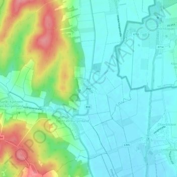 Topografische Karte Höll, Höhe, Relief