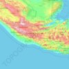 Topografische Karte Guatemala, Höhe, Relief