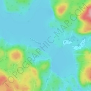 Topografische Karte Lac Laval, Höhe, Relief