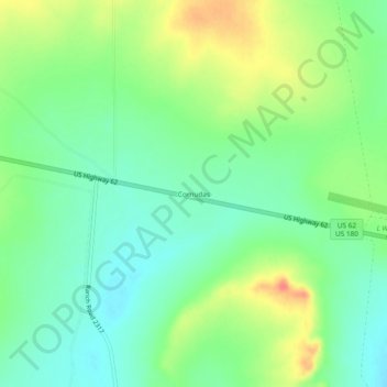 Topografische Karte Cornudas, Höhe, Relief
