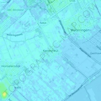 Topografische Karte Kwintsheul, Höhe, Relief
