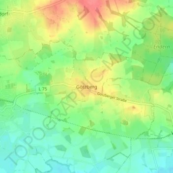 Topografische Karte Götzberg, Höhe, Relief