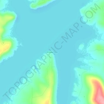 Topografische Karte Bristow Point, Höhe, Relief