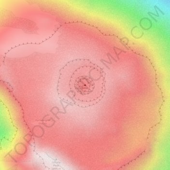 Topografische Karte Kibo, Höhe, Relief