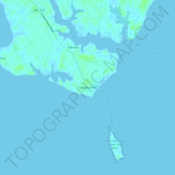 Topografische Karte Coltons Point, Höhe, Relief