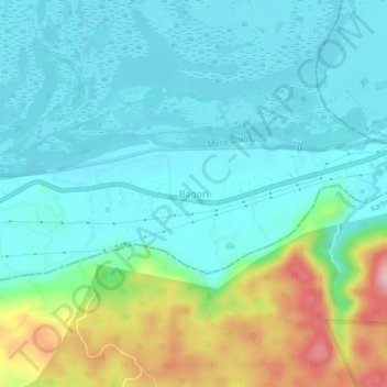 Topografische Karte Bagori, Höhe, Relief