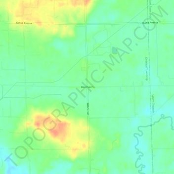 Topografische Karte Bentheim, Höhe, Relief