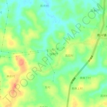 Topografische Karte 扶康村, Höhe, Relief