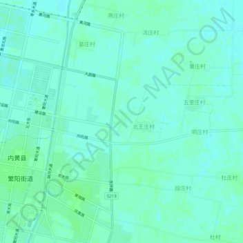 Topografische Karte 康庄村, Höhe, Relief