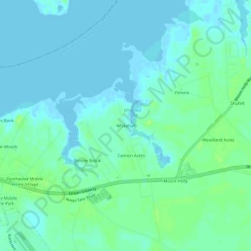 Topografische Karte Whitehall, Höhe, Relief