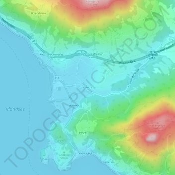 Topografische Karte Loibichl, Höhe, Relief