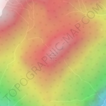 Topografische Karte Mount Helena, Höhe, Relief