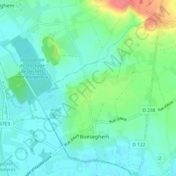 Topografische Karte Les Ciseaux, Höhe, Relief