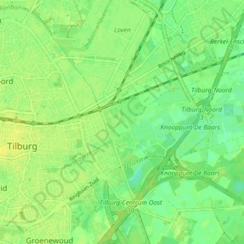 Topografische Karte Moerenburg, Höhe, Relief