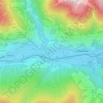 Topografische Karte Panzendorf, Höhe, Relief