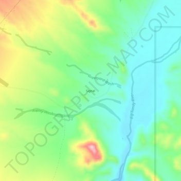 Topografische Karte Signal, Höhe, Relief