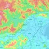 Topografische Karte 莆田市, Höhe, Relief