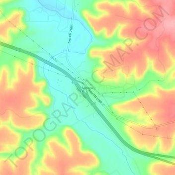 Topografische Karte Segovia, Höhe, Relief