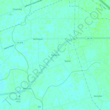 Topografische Karte Norbert, Höhe, Relief