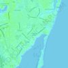 Topografische Karte Chesapeake Heights, Höhe, Relief