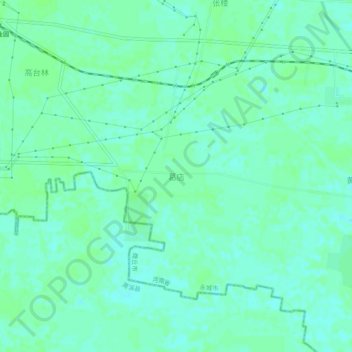 Topografische Karte 葛店, Höhe, Relief