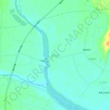 Topografische Karte 双江村, Höhe, Relief