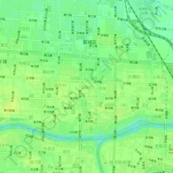 Topografische Karte 白庙村, Höhe, Relief