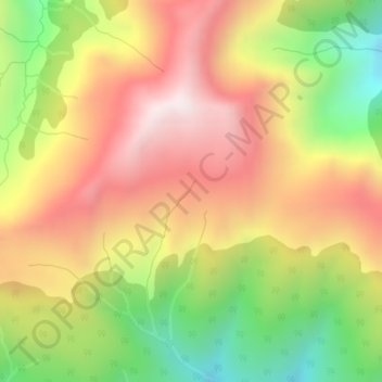 Topografische Karte Purcell Mountains, Höhe, Relief