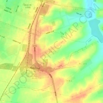 Topografische Karte 马家沟, Höhe, Relief