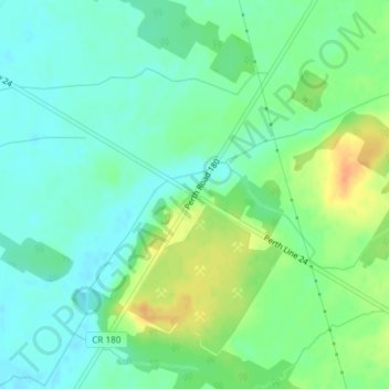 Topografische Karte Staffa, Höhe, Relief