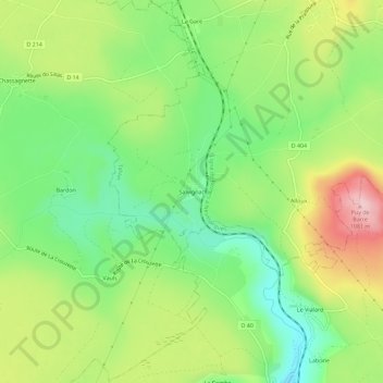 Topografische Karte Salvignac, Höhe, Relief