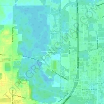 Topografische Karte Langmar, Höhe, Relief