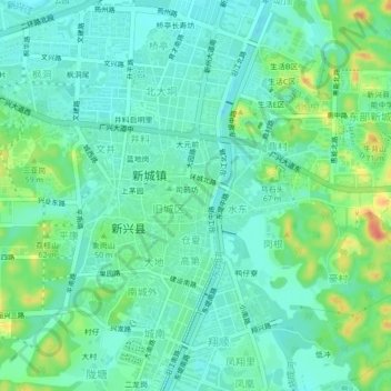 Topografische Karte 永庆坊, Höhe, Relief