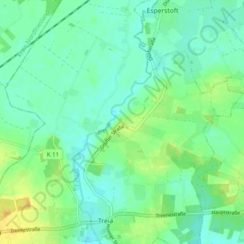 Topografische Karte Grüft, Höhe, Relief