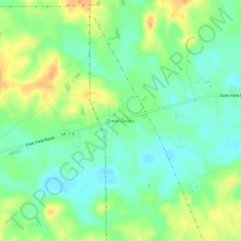 Topografische Karte Green Gables, Höhe, Relief