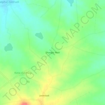 Topografische Karte Dhangar Wadi, Höhe, Relief